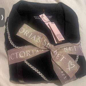 Victoria's Secret Black Set with Lace and Pink Ribbon